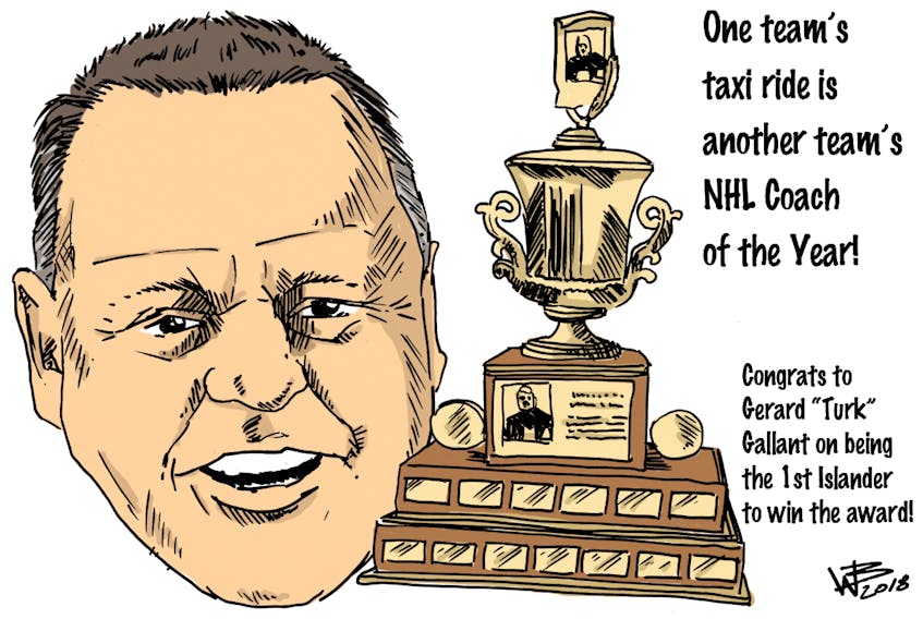Gerard Gallant, coach of the NHL's Las Vegas Golden Knights, was named coach of the year at the league's awards ceremony Wednesday. The Summerside native is the first Islander to earn the Jack Adams award.
(Wade Babineau)