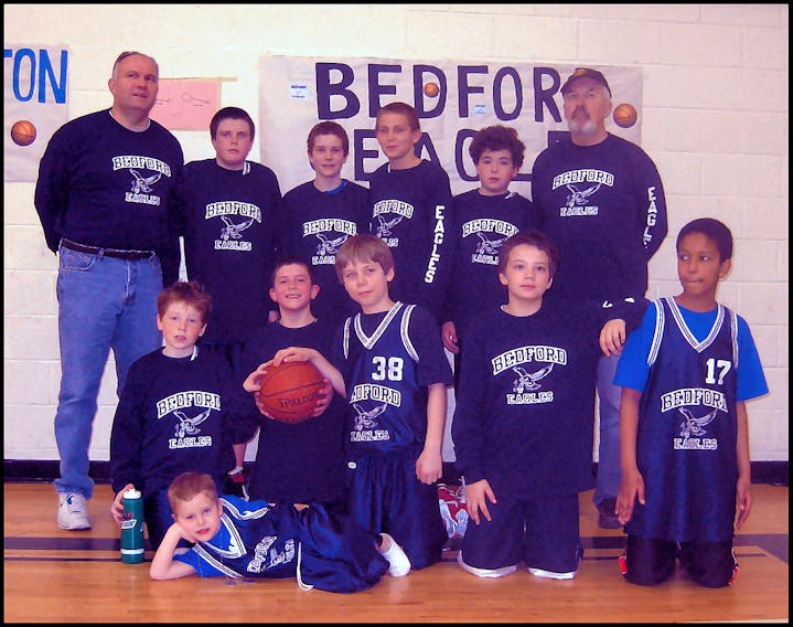 For decades, Bob Nauss was the face of Bedford mini boys basketball. Nauss, shown in the back row at far right in this 2007 photo, left a deep footprint in both basketball and recreation worlds. The north-end Halifax-born Nauss died in April, 2020 after battling Parkinson's for two decades. Family and friends will gather for a pandemic-delated memorial in Halifax on Saturday, Aug. 8, 2020. Frank De Palma is standing in the back row, at far left.