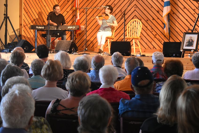 Aaron Lewis and Kimberley Fraser perform at the 2018 Big Pond Festival Sunday Concert that took place before a standing-room only crowd at the Big Pond Fire Hall on Sunday afternoon. The annual show that once attracted thousands to MacIntyre's Field each summer is now held indoors, but still features some of Cape Breton's top musical talent. This year's Big Pond concert was dedicated to the memory of the late Rev. Joe Gillis, who passed away in January at the age of 87.