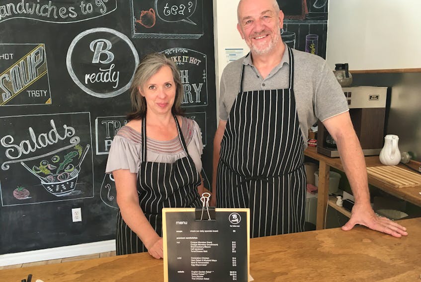 Eleanor Bradbury and Adrian Bligh have taken a chance during COVID-19 expanding Birkinshaw’s Tea Room, Coffee House and Restaurant to include B ready, a takeout featuring freshly made salads and sandwiches.
