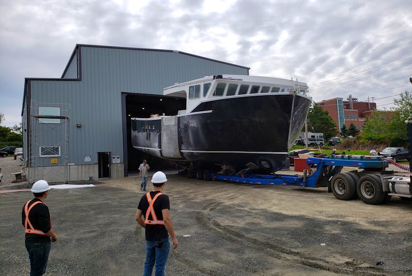 The vessel Ocean Swell was launched from Bayview Marine Ltd. in Yarmouth earlier this year. Mark Doucette photo