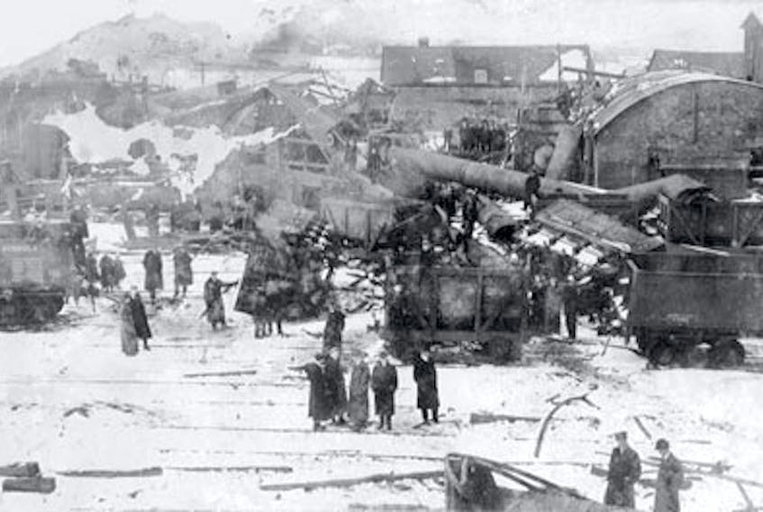 The boiler explosion in Westville, April 2, 1914. Nova Scotia Archives.
