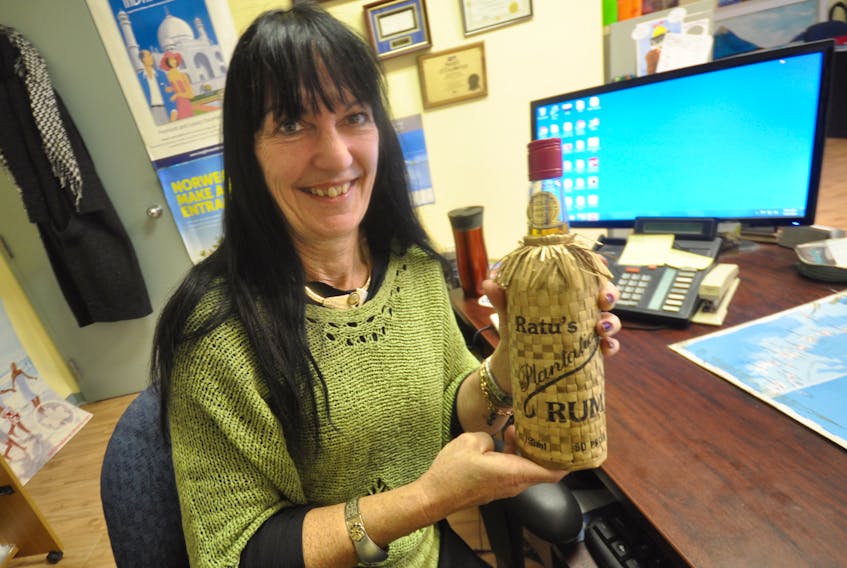 Travel Store agent Teresa Gogan was recently gifted a collection of vintage liquor by a client. The collection includes product no longer available to the public, like this rum originating in Fiji.