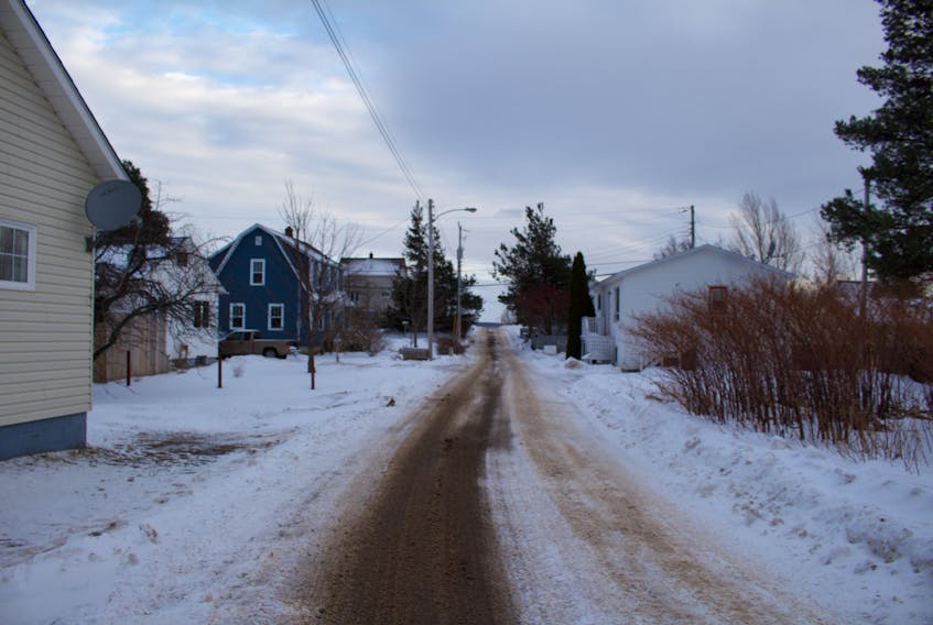 A winter street in Botwood.