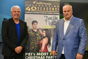 David Groom, owner of Brother’s Two Restaurant where the Feast Dinner Theatre is located, and Dennis Terry are ready to pay tribute to the troops and raise funds for Brave and Broken through the latest Feast production called ‘Twas the Night: Christmas in Kandahar.’