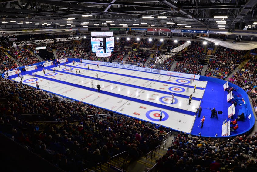 Keith Gosse/The Telegram The 2017 Tim Hortons Brier drew sell-out crowds for every evening draw when the Brad Gushue team was playing.