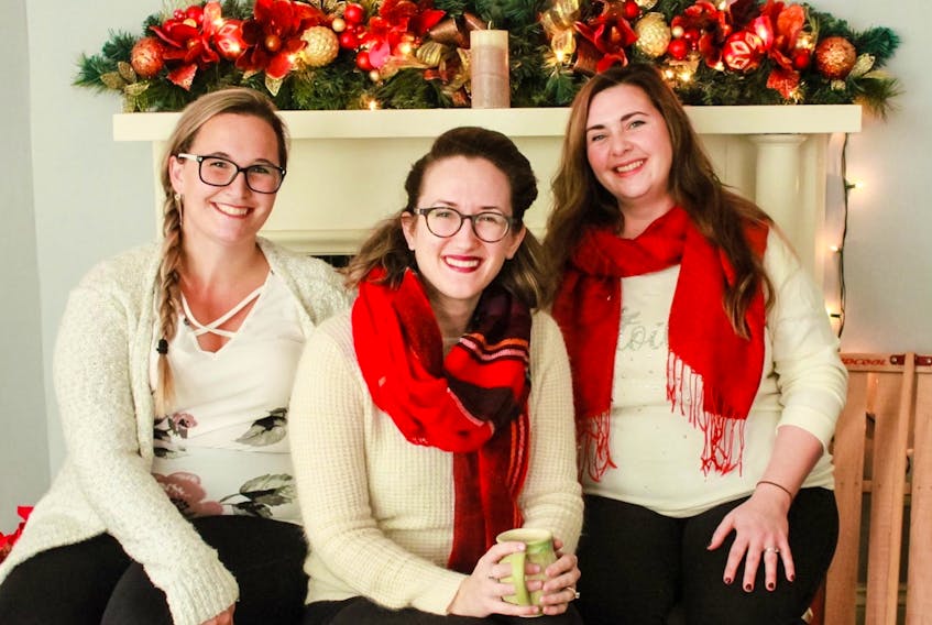 Brigid will be performing three Christmas shows in Nova Scotia. Brigid is made up of, from left, Sarah McKim-Glinz, Emma Smit-Geraghty and Beth Terry. SARAH MCKIM-GLINZ PHOTO