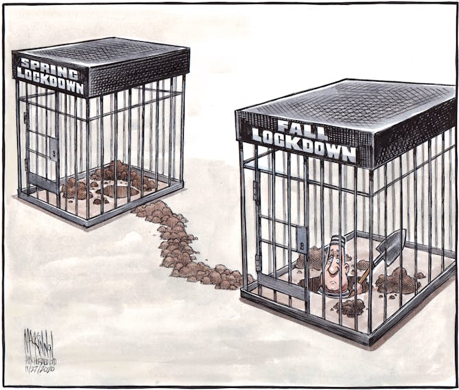Bruce MacKinnon cartoon for November 27, 2020.