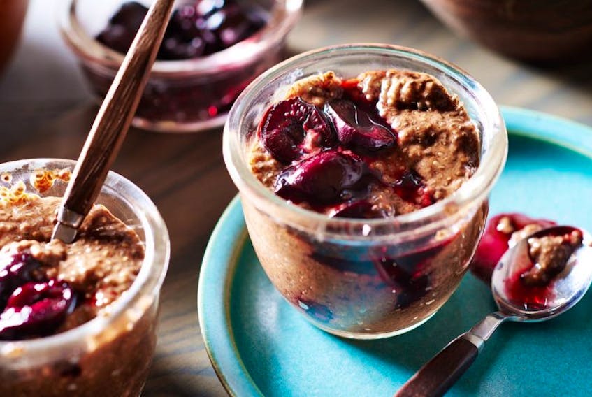 Chocolate Cherry Chia Pudding is a sweet way to add some fibre to your diet.