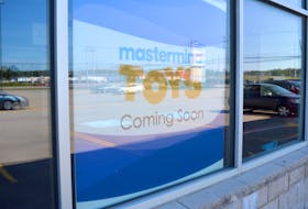 A sign has been placed in the window of the former Wicker Emporium store at Grand Lake Crossing strip mall located on the Sydney Port Access Road. Mastermind Toys is expected to open in the retail space this fall.