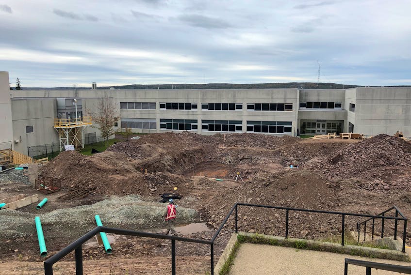 Work is underway at the site where a 51-bed residence for the Strait Area Campus of the Nova Scotia Community College in Port Hawkesbury. The $7-million project was announced earlier this year and it is hoped that it will be ready to welcome students next September. Contributed Photo/April Sampson