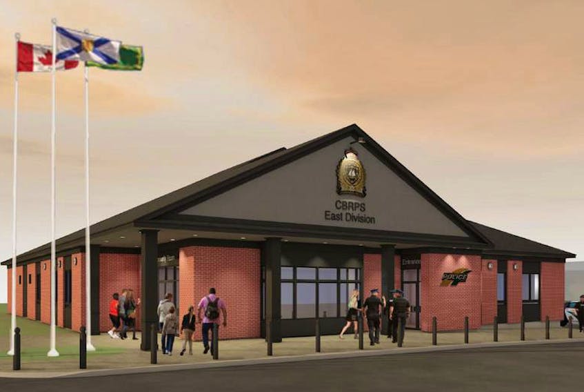 A conceptual drawing of what the Cape Breton Regional Police East Division headquarter will look like. Lindsay Construction Ltd. was awarded the tender for the design and build and Cape Breton regional director Howie Doiron said he thinks the end result will be very similar to this rendering.
