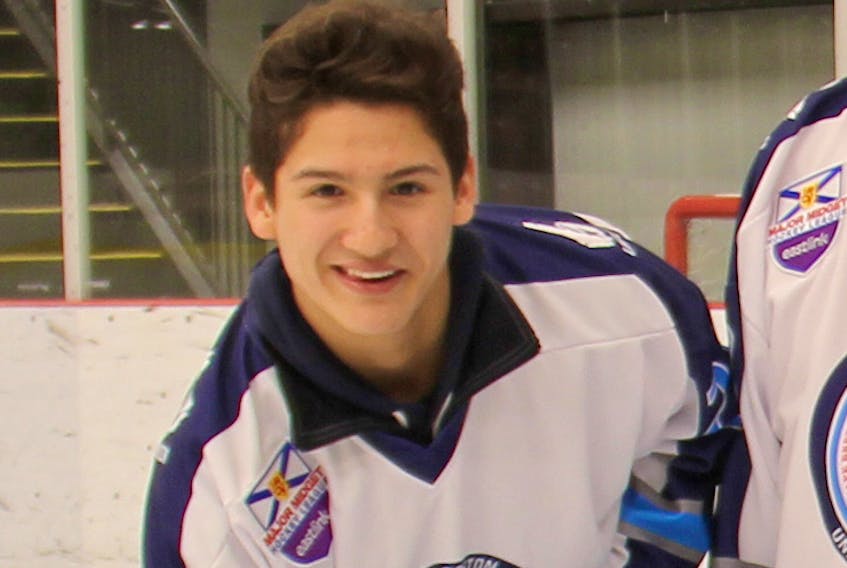 Cape Breton Unionized Tradesmen rookie forward Sonny Kabatay is tied for the team lead in points with 26 with linemate Sam Gillis. Submitted Photo