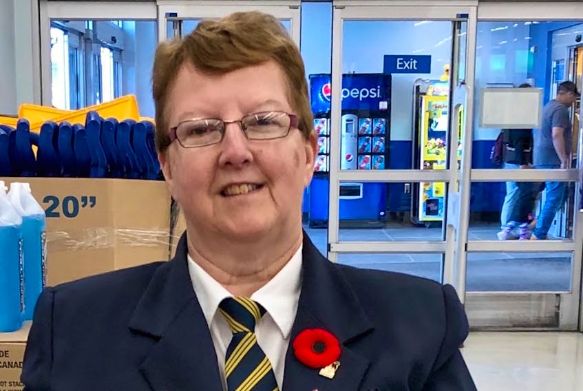 East Bay Legion member Pat Costigan has been out and about recently offering Remembrance Day poppies to shoppers in various places around Sydney River. She says she is a legion member because she appreciates the fellowship and opportunities to serve local veterans and her community.