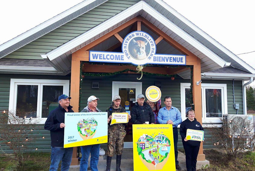 Two Rivers Wildlife Park was announced as the winner of $50,000 in the Aviva Community Fund contest in the community development category on Tuesday.