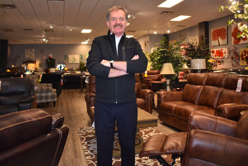 Ken McPhee, owner of Keltic Furniture in Sydney River, stands in the showroom of his furniture store on Kings Road. The store’s latest expansion project will conclude in March, adding 6,000 square feet of retail space.