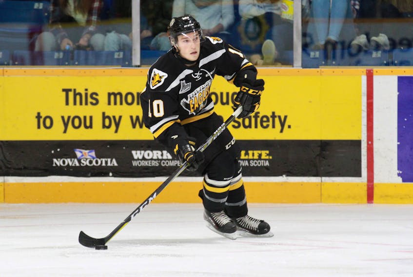 Defenceman Ross MacDougall and his Cape Breton Screaming Eagles teammates host the Moncton Wildcats Wednesday night at Centre 200. Puck drop is at 7 p.m.