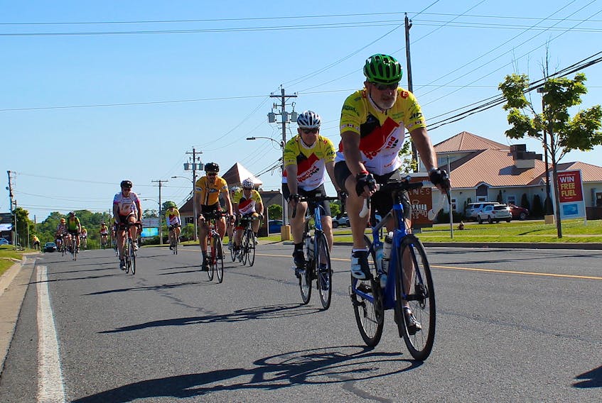 The 2019 edition of the Heartland Tour made its way from Membertou around the Cape Breton Regional Municipality on Monday. The tour is a public awareness and engagement campaign presented by the Cardiac Cycling Society of Nova Scotia. The tour brings awareness of the benefits of physical activity to Nova Scotia communities each summer. It also encourages people to enjoy at least 150 minutes of physical activity each week. Local activities included a morning warmup, a 41 km ride around the Mira and Marion Bridge areas, and a 63 km ride around Mira. Trail rides, a walk and youth activities were also on the schedule. The ride began on July 6 in Halifax and continues Tuesday in Antigonish. The final ride of the tour will be July 13 in Yarmouth.