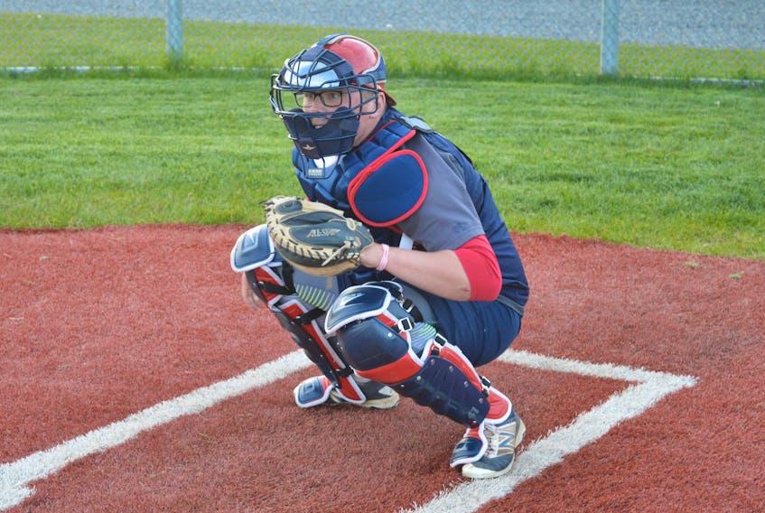 Sydney Sooners catcher Sean Ferguson and his teammates will meet the league-leading Dartmouth Moosehead Dry this weekend in a battle of the top two teams in the Nova Scotia Senior Baseball League.
