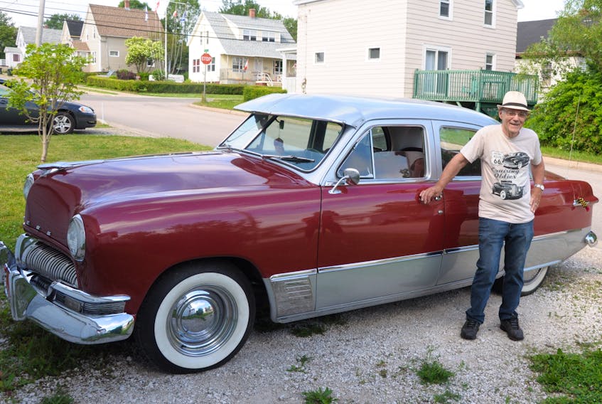 Jack Gardiner stands beside his 1950 Ford Meteor. The Sydney resident purchased the vehicle in 2000 and it has been a labour of love ever since. Ford Canada introduced the model in 1948 as a lower priced option to compete against the Pontiac of the day. The classic car is easily identified by its hood ornament, fender skirts, whitewall tires and Monarch grille.