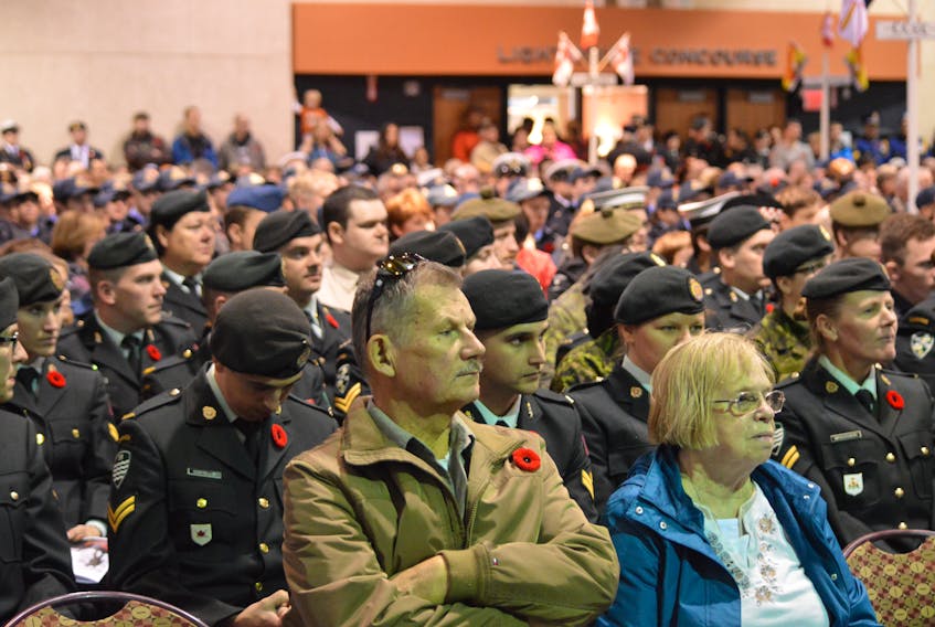 Veterans, legion members and members of the public were out in force on Nov. 11, 2016 to take in Sydney's Remembrance Day service at the Joan Harriss Cruise Pavilion.