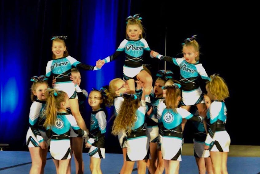 The pre-competitive Electrons from Cape Power Cheerleading took second place at Cheer Blast held at Exhibition Park in Halifax, Feb. 3-4. The squad includes Morgan Campbell, Jamie Colbert, Breagh Dolan, Amelia Doucette, Sunny Fewer, Brookelynne Hancock, Lexi Jewett, Lily Mackenzie, Jaiden Rideout, Sophia Robinson, Bailey Therian, Zoe Wilson, Julia Westbury, Remy Snow and Kaedence Marshall.