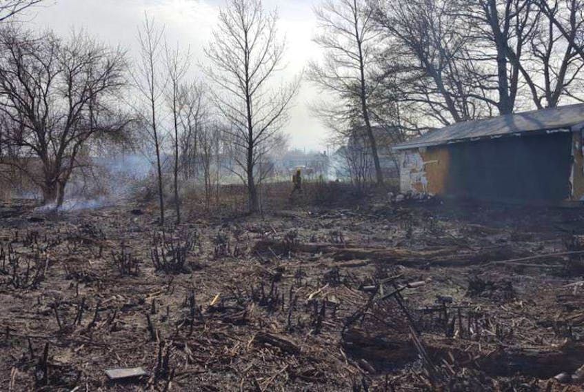 This file photo shows the extensive damage a grass fire can cause once it's allowed to get out of control.