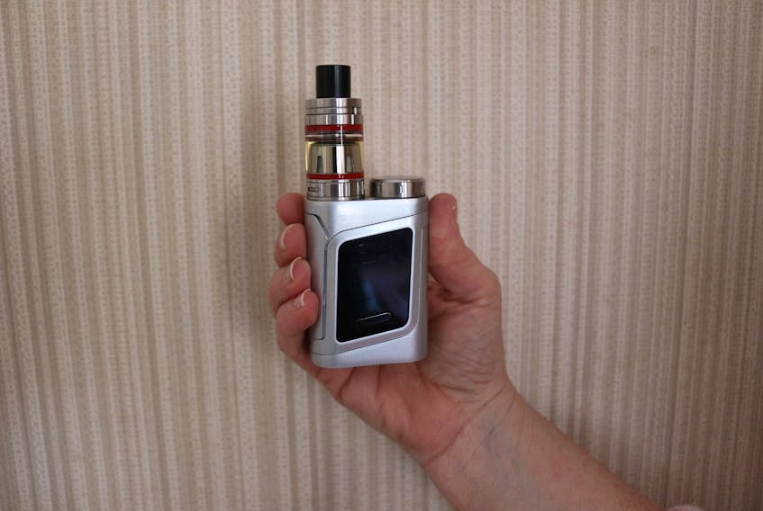 Shown above is a vaporizer, which a handheld electronic smoking device (e-cigarette) that simulates smoking tobacco by heating a liquid which releases a vapour that users inhale.