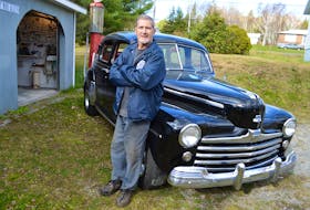 David Butts of Birch Grove, with a 1947 Ford he bought 60 years ago at age 15. Butts, a member of the Cape Breton Antique and Custom Car Club, said he’d never be able to part with this car as he’s had it his entire life.