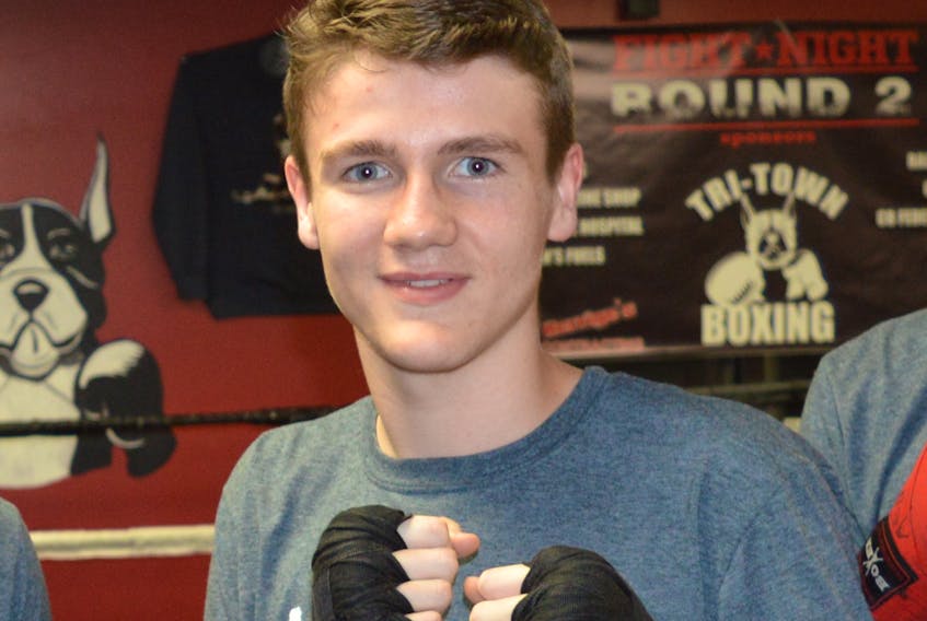 Sixteen-year-old Matt MacDonald of Sydney Mines is in Ireland this week to fight and train at the Raging Bull Boxing Club in Carlow, Ireland, located about 90 km southwest of Dublin. T.J. Colello/Cape Breton Post