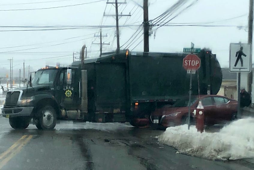 A collision involving a Cape Breton Regional Municipality solid waste truck and a car Friday afternoon has led to charges. The accident happened around 2 p.m. at the corner of Lingan Road and Laurier Street in Whitney Pier. CAPE BRETON POST