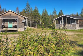 Two of three accommodations offered at the Wreck Cove Wilderness Cabins are shown during warmer temperatures.