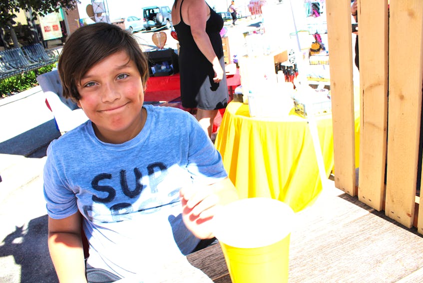 London MacPhail-Loughlin, 10, has been helping beat the heat with his lemonade stand. The summer business sought to raise enough money for a mountain bike. After making his prized purchase, the Sydney boy decided to keep selling cool drinks with 50 per cent of recent of profits going toward the Loaves and Fishes community kitchen.
