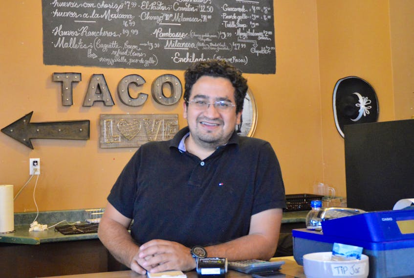 Proprietor Mauricio Horta serves up authentic, homemade-style Mexican food at El Jefe, his new restaurant located in Sydney’s Prince Street Market. Horta, who grew up in Mexico City, found his way to the East Coast after meeting a Cape Breton woman in Montréal. DAVID JALA/CAPE BRETON POST