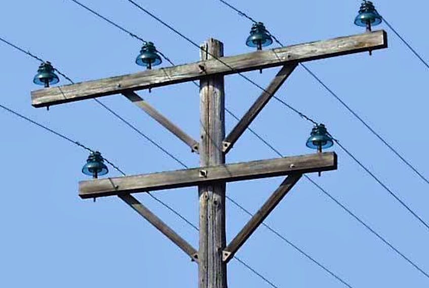 Telephone wires are shown in this file photo.