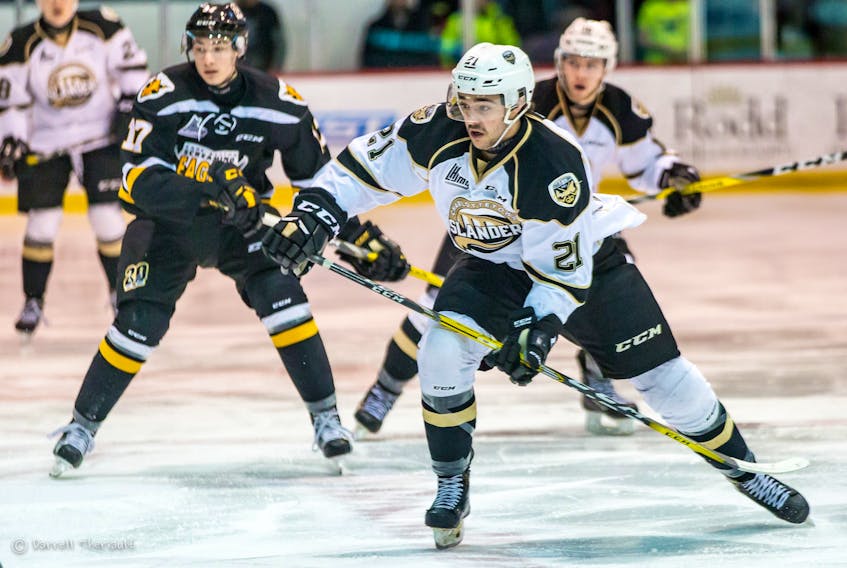 Overage forward Pascal Aquin leads the Charlottetown Islanders in scoring these playoffs with eight goals and five assists for 13 points in 11 games. The Islanders open the best-of-seven league semifinal series against the Blainville-Boisbriand Armada on Friday in Blainville, Que.