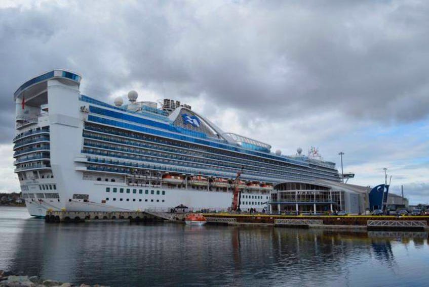 This recent file photo shows the cruise ship Caribbean Princess docked in Sydney harbour. CAPE BRETON POST PHOTO