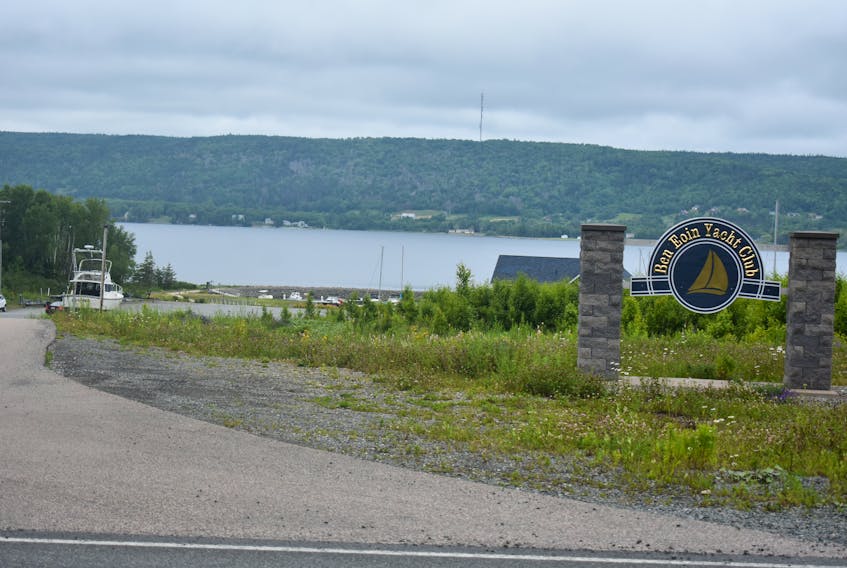 This file photo shows a view of the Ben Eoin Marina from the highway. The land on which the Ben Eoin Marina has its yacht club has been placed for sale by Public Works and Government Services Canada as part of the ongoing process of selling off commercial and residential lands formerly owned by Enterprise Cape Breton Corp. The tender for the sale of the land closes Aug. 1.