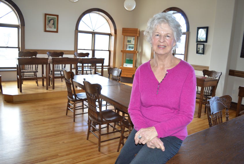 Elke Ibrahim, vice-chair of the Glace Bay Heritage Museum Society and museum curator, is shown in the restored courtroom on the second floor of the museum on McKeen Street in Glace Bay in this file photo. Eight members of Cape Breton Regional Municipality council and staff met with representatives of 10 community museums Monday, including Ibrahim, in response to many reflecting on hardships including some museums being turned down for capital funding during recent CBRM budget deliberations.