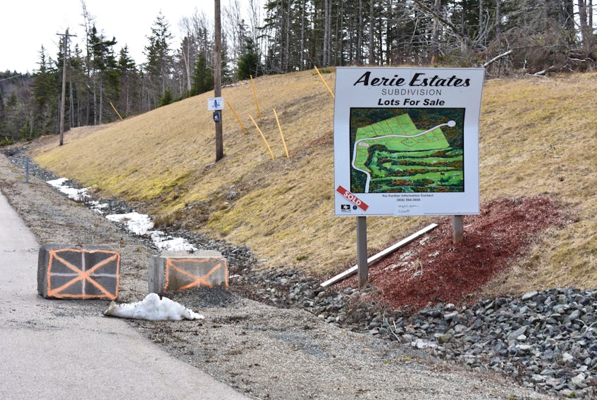 The Aerie Estates subdivision in Ben Eoin has been sold by the federal government to a numbered company involving several local businesspeople. The purchase price for 15 of the subdivision’s 16 lots was $445,000.