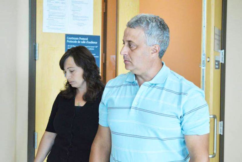 Dwayne Samson leaves a courtroom in Port Hawkesbury with his wife Carla in this Cape Breton Post file photo. Samson, who received an almost 10-year prison sentence in the manslaughter of Philip Boudreau, has been granted day parole.