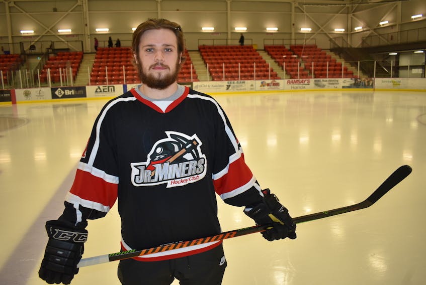 Nova Scotia Junior Hockey League playoff MVP Logan Struthers of Glace Bay and his Kameron Junior Miners teammates play host to the 2018 Don Johnson Memorial Cup Atlantic junior ‘B’ hockey championship, starting Tuesday at the Membertou Sport and Wellness Centre.