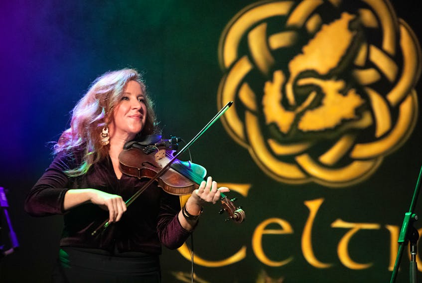 Mairi Rankin, from the Cape Breton-based band Beòlach, plays during the Causeway Ceilidh closing concert for Celtic Colours 2019 held in Port Hawkesbury on Oct. 19. Beòlach was one of two bands chosen as this year's Celtic Colours artists in residence. The other was Breabach from Scotland. COREY KATZ