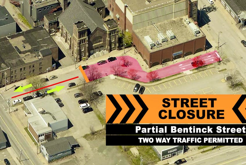 Bentinck Street in Sydney will partially close for approximately three weeks beginning on Monday.