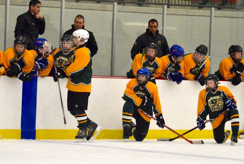 The Northside Vikings bantam ‘AA’ hockey team is shown during the Royal Canadian Legion Bantam ‘AA’ Hockey Tournament at the Membertou Sport and Wellness on Jan. 13. In total, 290 players are registered with the Northside and District Minor Hockey Association this year.