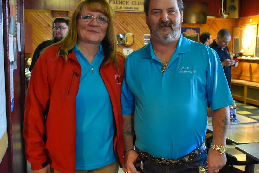 Darlene Koziel and Norm Ayre are the organizers of the annual Margie MacKenzie Memorial Dart Tournament. Money raised from the mixed dart tournament is donated to the Children’s Wish Foundation.