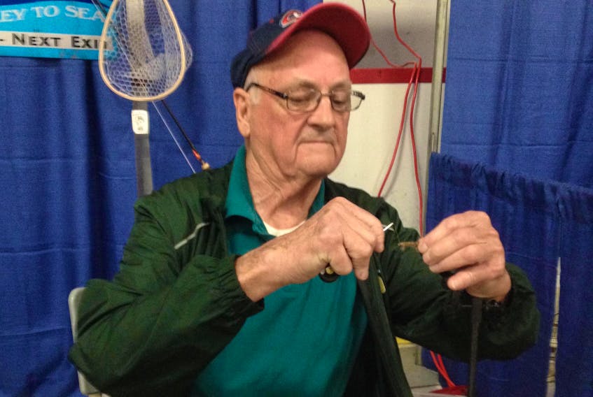 As an avid fisherman, retired police chief Harry Vickers, a lifelong resident of Sydney Mines, likes to tie his own flies. He admits they are not pretty but the fish love them.
