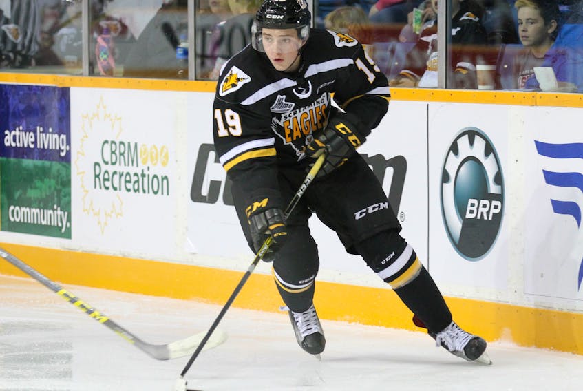 The Cape Breton Screaming Eagles will be without leading scorer Drake Batherson. He suffered a fracture to his hand and will be out approximately four weeks. Cape Breton Screaming Eagles photo