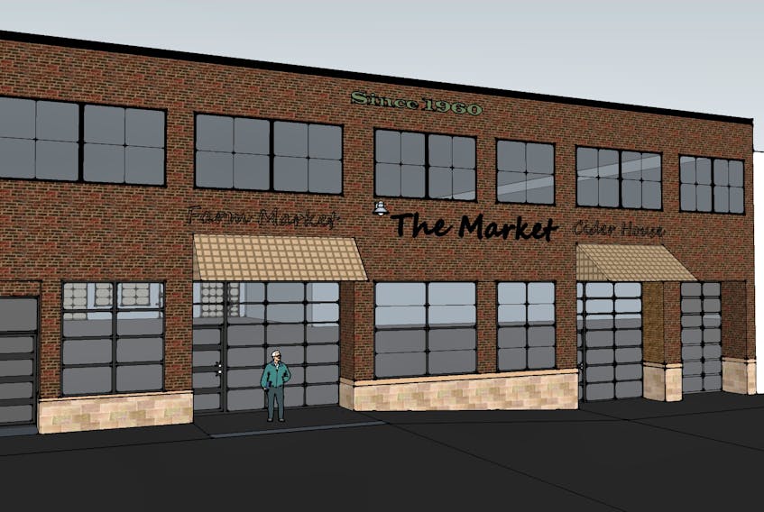 This conceptual drawing shows what the former Bargain Shop could look like after renovations.