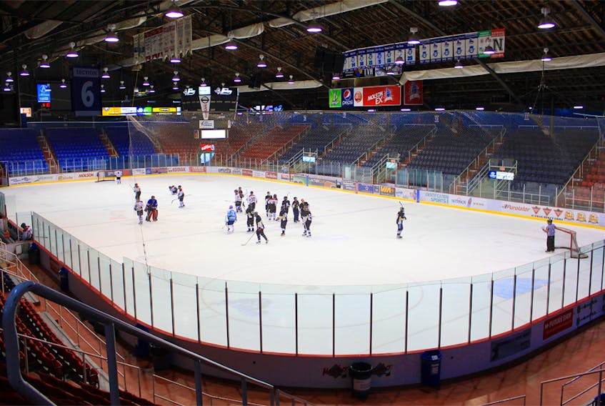 Structural issues with the Centre Georges-Vézina, Chicoutimi's regular home arena, shown in this file photo, have forced the Saguenéens to move into the Palais des sports in nearby Jonquière.